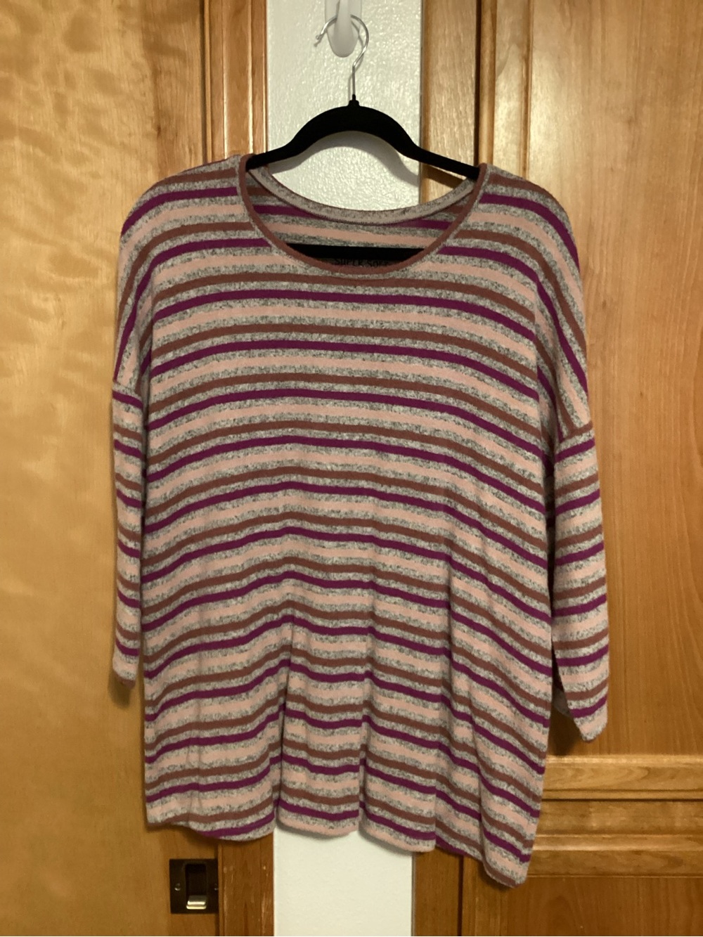 Torrid Striped Scoopneck Super Soft 3/4 sleeve Shirt, 1 (14/16), EUC